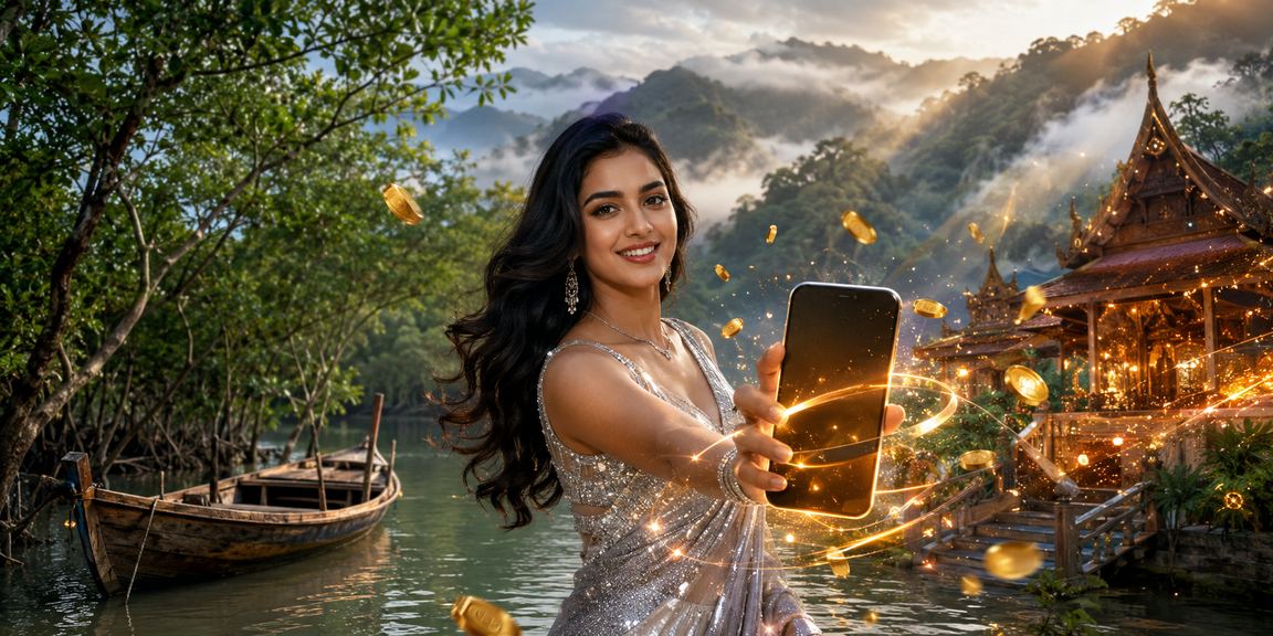 সুন্দরবন এলাকায় মোবাইলে app11 পেমেন্ট করছেন একজন সদস্য